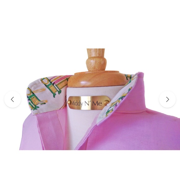 MIDDY N’ME Ella Perfect Pink Equestrian Button-Up Cuffs Collar Shirt Sz 16 - Picture 11 of 11